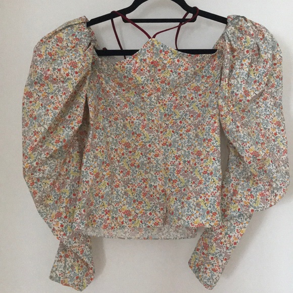 Hellessy Lauren Cotton Off-The-Shoulder Top Sz 0 - Picture 2 of 3